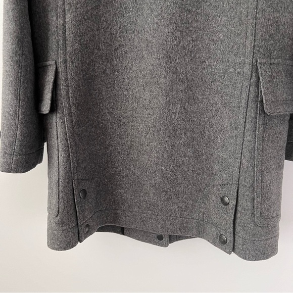 BURBERRY BRIT | Finsdale Gray Wool Duffle Coat with Toggle Closures Size US 2 - Picture 10 of 11